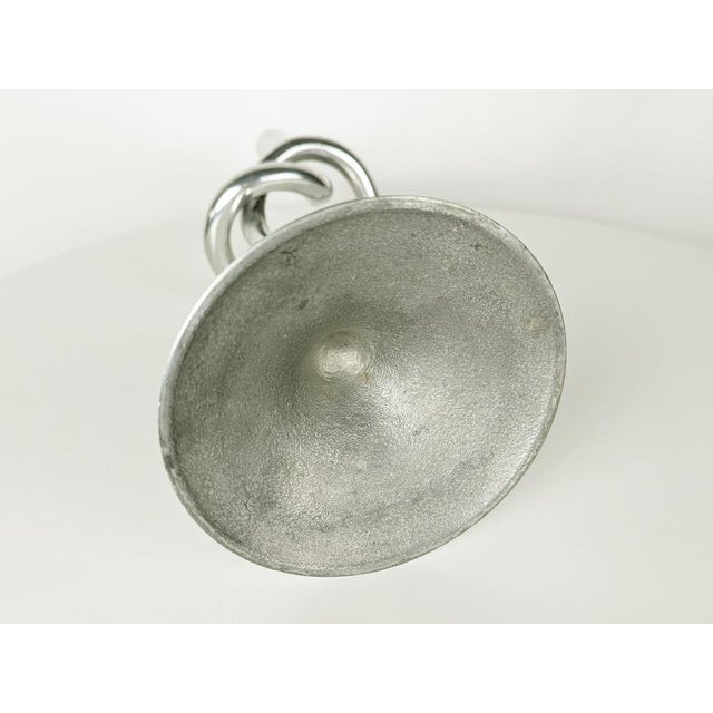 Large Italian Aluminum Brutalist Candlestick, 1970s For Sale - Image 11 of 12