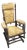 Vintage Faux Fur Barley Twist Rocking Chair For Sale