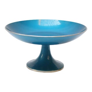 Norwegian Modern Blue Enamel Compote by Bjørn Engø for Emalox For Sale