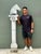 Vintage Stone Horse Sculpture on Column For Sale - Image 4 of 12