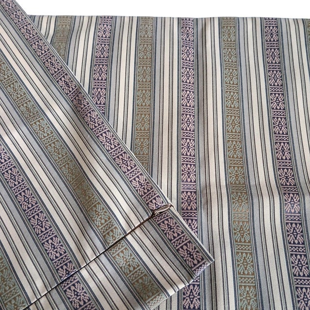 Bhutan Silk Accent Pillow, Kishuthara Weaving, 18" Square For Sale - Image 11 of 12