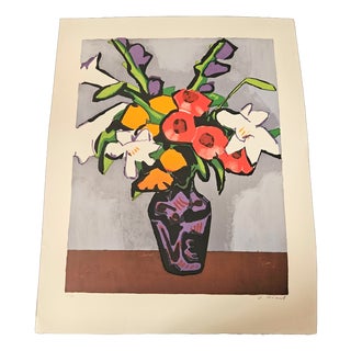 Gernot Kissel, 7/150 Flowers, 1970s, Lithograph For Sale