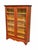 Victorian Antique Larkin Oak Bookcase / China Cabinet With Glass Doors & Carvings For Sale - Image 3 of 12