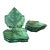 Italian Vietri Foglia Fresca Majolica Leaf Bread or Side Plates-Set of 8 For Sale