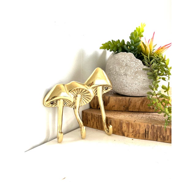 Brass Mushrooms Triple Wall Hook For Sale In New York - Image 6 of 7