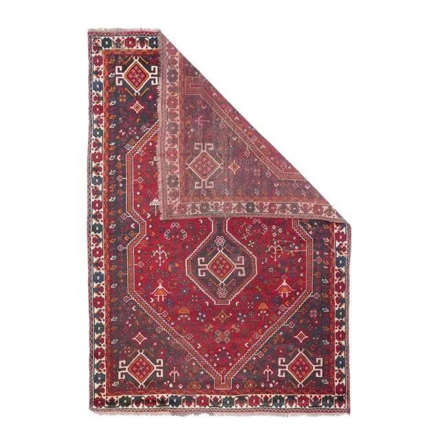 Vintage Shiraz Rug 5'6'' x 7'10''.