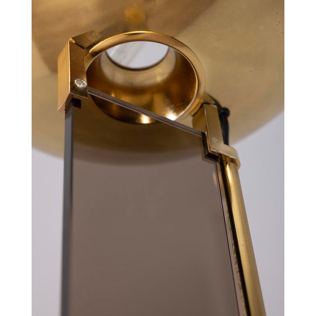 Vintage Floor Lamp in Gilt Brass and Glass from Relux Milano, 1980s For Sale - Image 11 of 12