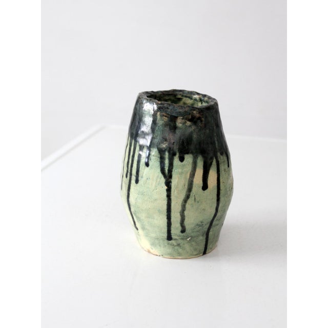 Vintage Handmade Studio Pottery Vase For Sale - Image 4 of 14