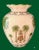 Grand Millennial Decor - Palm Beach Ceramic Chic Ceramic Vase. The vase has a beautiful, scalloped opening trimmed in dark...