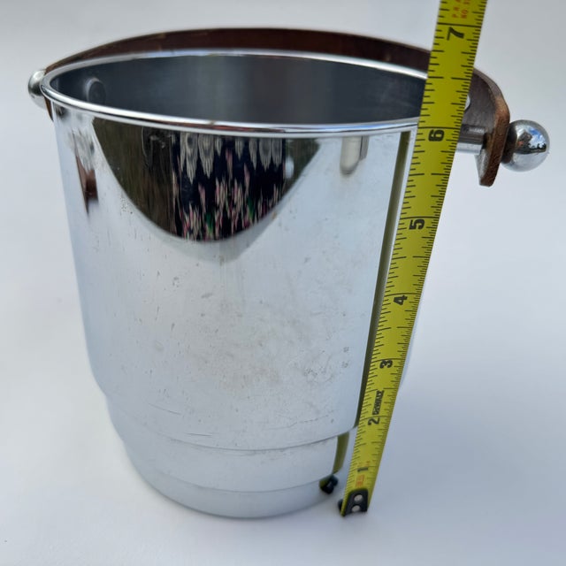 Chrome Art Deco Manning Bowman Chrome Ice Bucket For Sale - Image 8 of 10
