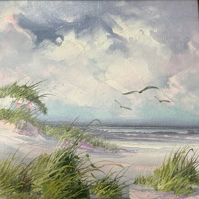 Impressionist 1950’s Original Impressionist Seascape Beach Painting For Sale - Image 3 of 4