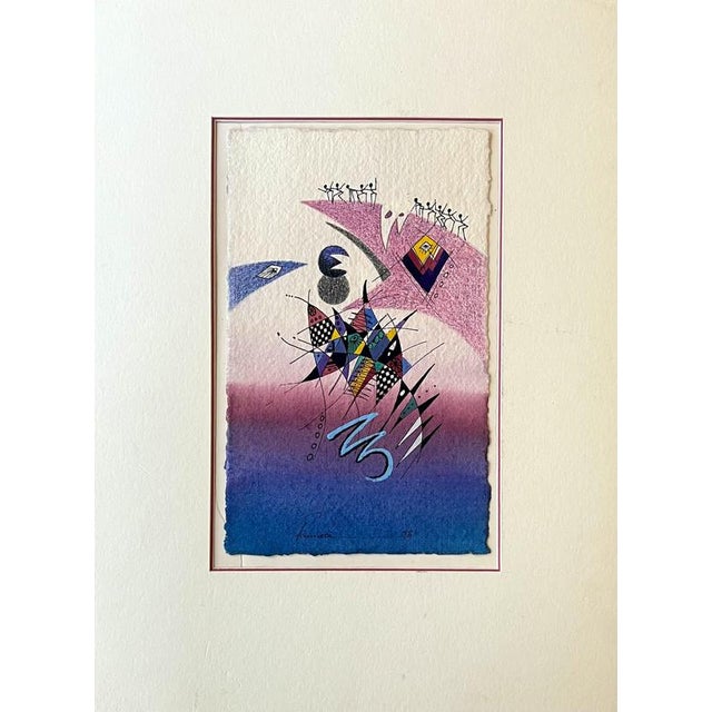 Gerald Rumata Untitled Mixed media (ink and gouache) on handmade paper Signed and dated 93 in ink Under passepartout...