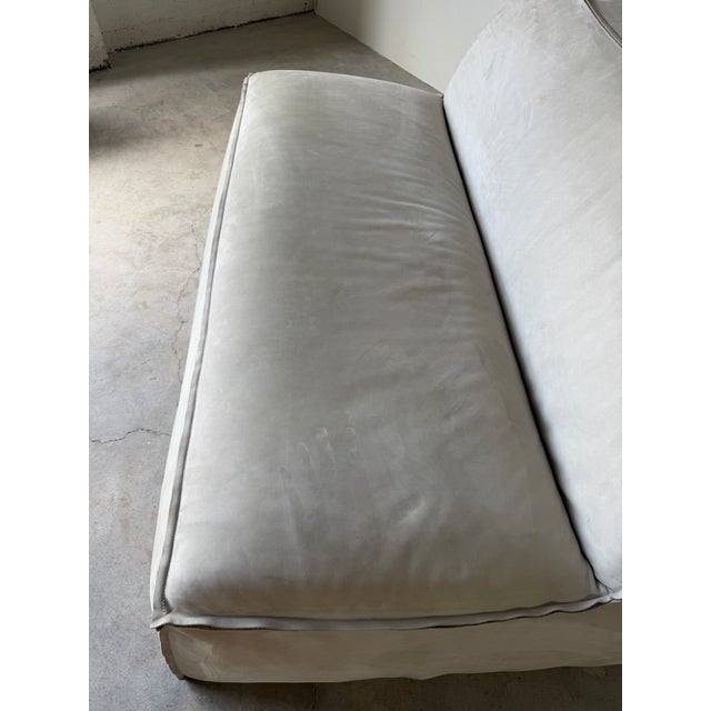 Paola Navone for Baxter “Miami Soft” Italian Leather Loveseat Sofa For Sale - Image 4 of 16