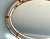 Hollywood Regency Oval Wall Mirror With Brass Accents For Sale In New York - Image 6 of 12