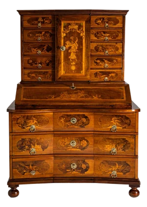 Baroque Secretaire in Walnut