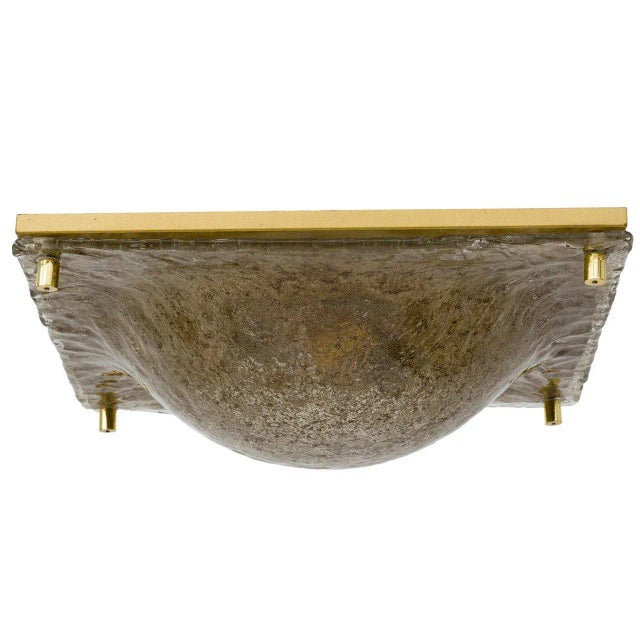 Square Flush Mount Glass Fixture For Sale - Image 10 of 10