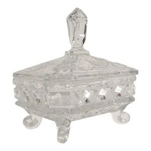 1970s Lidded Cut Crystal Candy Dish