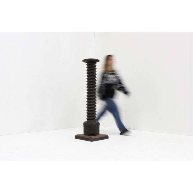 Brown French Screw Pedestal, 19th Century For Sale - Image 8 of 9