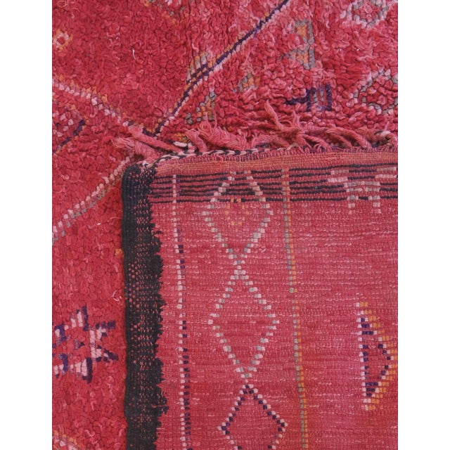 Textile Tribal Red Moroccan Rug - 10 X 6.4 Ft For Sale - Image 7 of 7