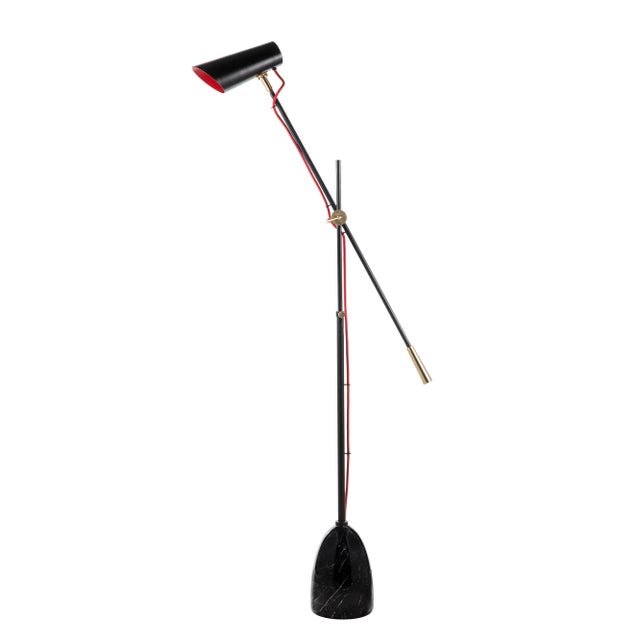 Blossom Camelia Floor Lamp by Pierangelo Orecchioni for Brass Brothers For Sale - Image 4 of 4