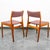 Mid Century Danish Modern Dining Chairs Set of 4 Denmark Pink Fabric Oak Vintage For Sale In Sacramento - Image 6 of 11