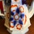 Antique Gaudy Welsh Crescent Pinwheel Flow Blue Teapot With Lid, Circa 1840s A rare and highly desirable teapot in the...