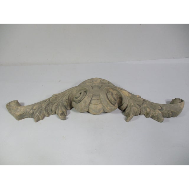 Stone 1980s Decorative Cement Wall Scroll For Sale - Image 7 of 11