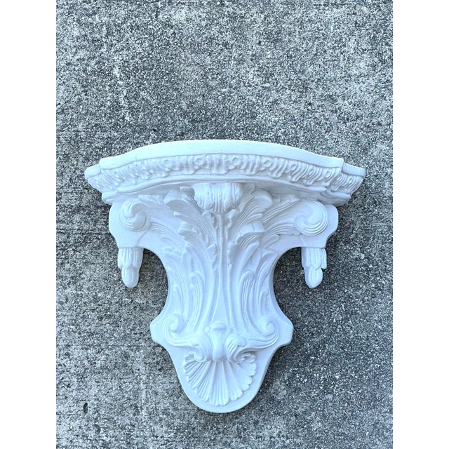 Vintage Plaster Clamshell Bracket For Sale In West Palm - Image 6 of 12