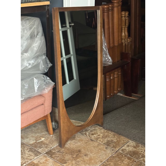 Wood 1960s Broyhill Brasilia Walnut Mirror For Sale - Image 7 of 7