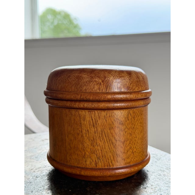 Antique Vintage Turned Wood Artisan Boxes, Handcrafted, Rustic Charm, Japan For Sale - Image 10 of 16