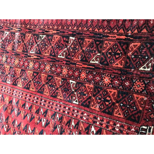 Antique Turkmen Afghan Prayer Rug For Sale - Image 11 of 13