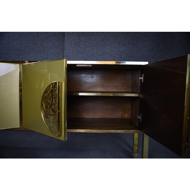Italian Birch Sideboard with Gold Murano Glass and Brass Handles from Justfurnituress SRL For Sale - Image 6 of 18