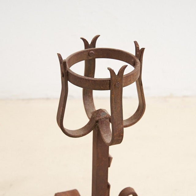 Pair of wrought iron andirons, early 1900s height: 43 width: 30 depth: 49 additional information style: antique production...