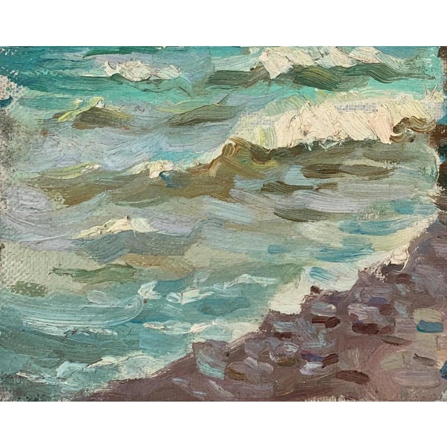 1960s Original Seascape Oil Painting, Ukrainian Artist, 1961 26-33 For Sale - Image 5 of 6