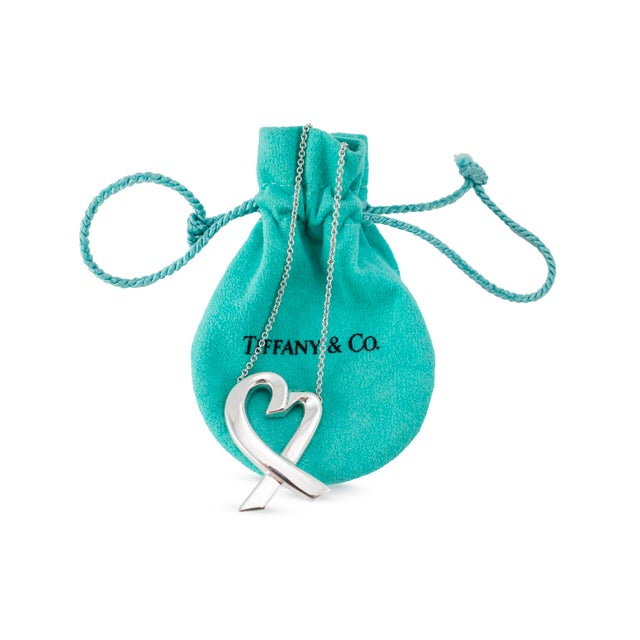 Tiffany & Co. Paloma Picasso Loving Heart Sterling Silver Pendent Necklace For Sale - Image 9 of 10