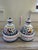 Italian Vintage Italian Hand-Painted Oil & Vinegar Cruet Set For Sale - Image 3 of 12