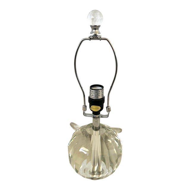 Laura Ashley "Lydia" Cut Crystal Sphere Table Lamp For Sale