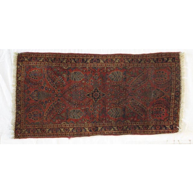 Wool pile genuine hand made antique Persian Sarouk-