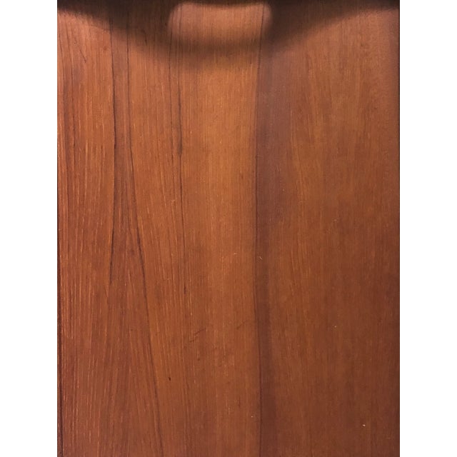 Vintage Mid Century Modern Solid Teak Serving Tray For Sale - Image 10 of 11