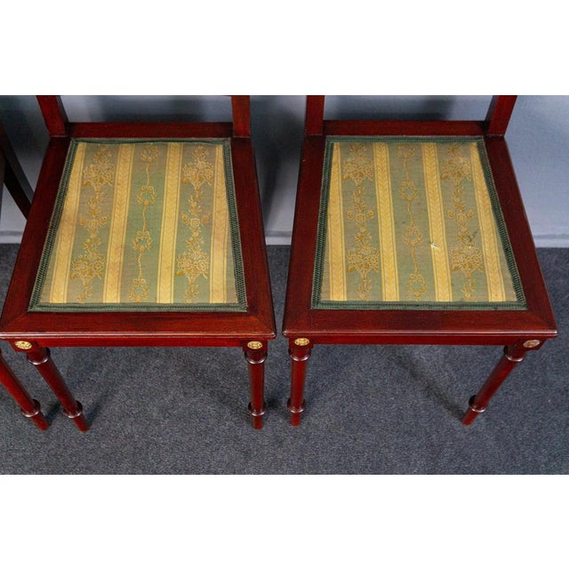 Brown Neo Empire Chairs, Set of 4 For Sale - Image 8 of 18