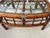 English Vintage Tortoise Bamboo Rattan Square Coffee Table With Glass Top For Sale - Image 3 of 12