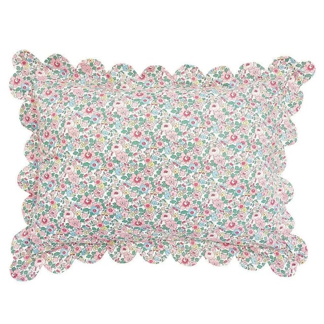 Scallop Edge Pillowcase Made With Liberty Fabric Betsy Candy Floss
