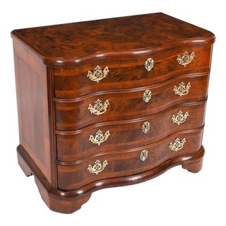 Antique Bavarian Burr Walnut Chest Commode, 1760s For Sale