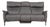 Trapez 3-Seater Sofa in Grey Leather from Himolla For Sale