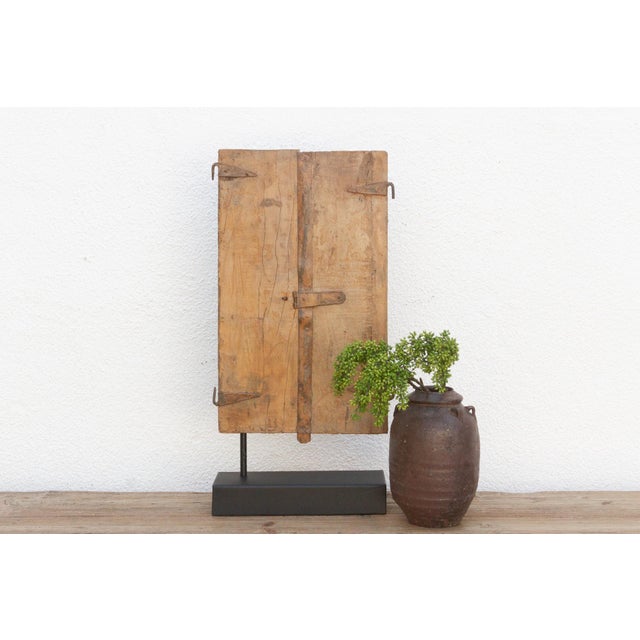 Brown Antique Indian Rajasthan Window Door For Sale - Image 8 of 8