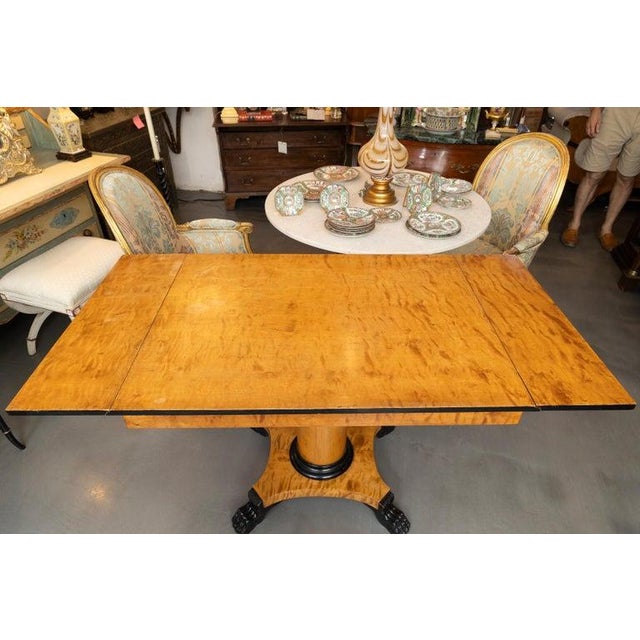 Early 19th Century Early 19th Century Biedermeier Birch Drop-Leaf Sofa Table For Sale - Image 5 of 6