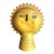 Vintage Italian 1960s Mid-Century Aldo Londi Bitossi Yellow Double-Sided Sun Sculpture for Rosenthal-Netter For Sale