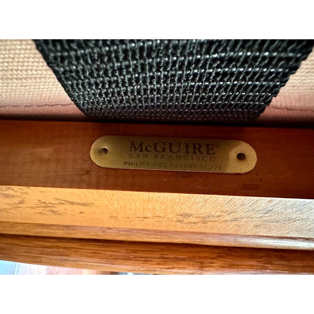 Vintage 1964 McGuire Bamboo Lounge Chair and Ottoman For Sale - Image 12 of 12