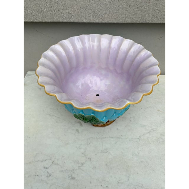 Late 19th Century 19th Century English Majolica Floral Jardiniere Minton For Sale - Image 5 of 8