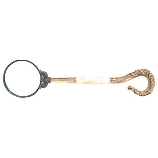 19th C. Mother of Pearl Handle Magnifying Glass For Sale